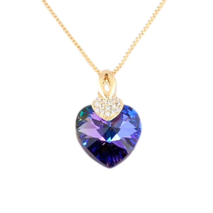 Кулон Xuping 18K с кр-ми Swarovski на цепочке Сердце кристалл Heliotrope длина 40-45см х 1мм фото №3 Кулон Xuping 18K с кр-ми Swarovski на цепочке Сердце кристалл Heliotrope длина 40-45см х 1мм фото №3