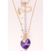 Кулон Xuping 18K с кр-ми Swarovski на цепочке Сердце кристалл Heliotrope длина 40-45см х 1мм фото №4 Кулон Xuping 18K с кр-ми Swarovski на цепочке Сердце кристалл Heliotrope длина 40-45см х 1мм фото №4