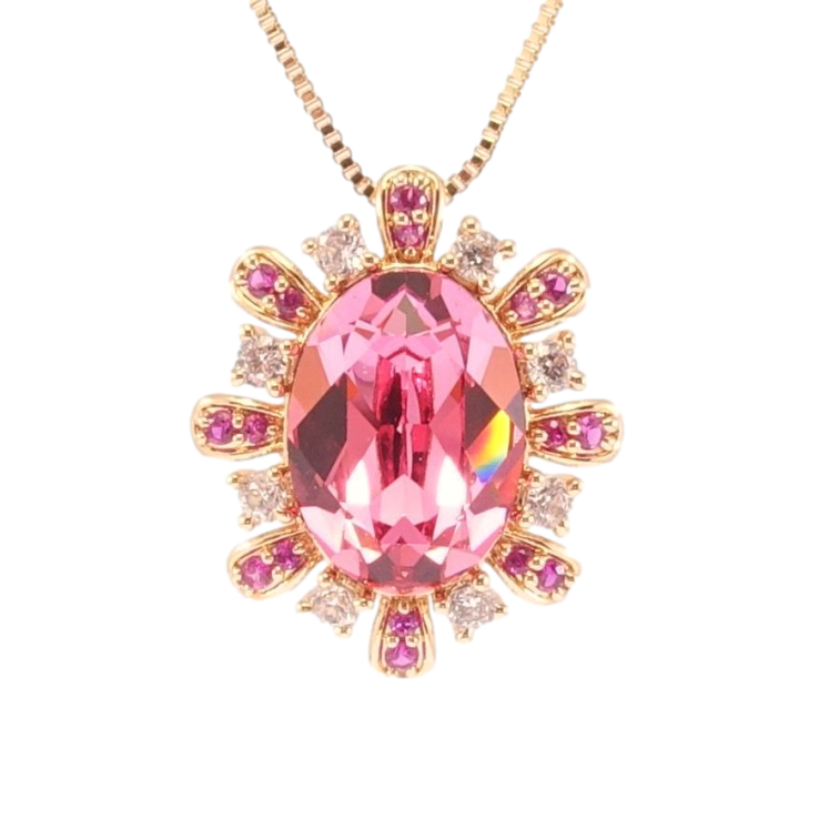 Кулон Xuping 18K с кр-ми Swarovski на цепочке Кристалл Rose с лучиками длина 41.5-46.5см х 1мм фото №11 Кулон Xuping 18K с кр-ми Swarovski на цепочке Кристалл Rose с лучиками длина 41.5-46.5см х 1мм фото №11