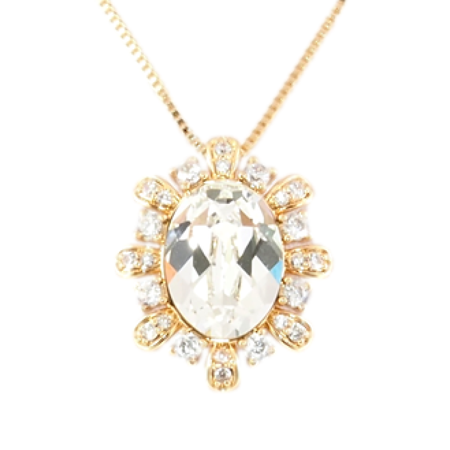 Кулон Xuping 18K с кр-ми Swarovski на цепочке Кристалл Clear с лучиками длина 40.5-46см х 1мм фото №1 Кулон Xuping 18K с кр-ми Swarovski на цепочке Кристалл Clear с лучиками длина 40.5-46см х 1мм фото №1