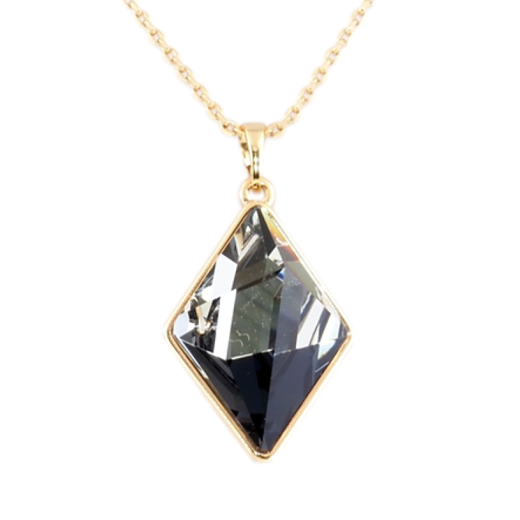 Кулон Xuping 18K з кр-ми Swarovski на ланцюжку Кристальний ромб Graphite довжина 39,5-44,5см х 1мм фото №25 Кулон Xuping 18K з кр-ми Swarovski на ланцюжку Кристальний ромб Graphite довжина 39,5-44,5см х 1мм фото №25