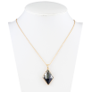 Кулон Xuping 18K з кр-ми Swarovski на ланцюжку Кристальний ромб Graphite довжина 39,5-44,5см х 1мм фото №2 Кулон Xuping 18K з кр-ми Swarovski на ланцюжку Кристальний ромб Graphite довжина 39,5-44,5см х 1мм фото №2