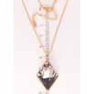 Кулон Xuping 18K з кр-ми Swarovski на ланцюжку Кристальний ромб Graphite довжина 39,5-44,5см х 1мм фото №5 Кулон Xuping 18K з кр-ми Swarovski на ланцюжку Кристальний ромб Graphite довжина 39,5-44,5см х 1мм фото №5