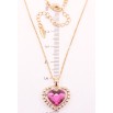 Кулон Xuping 18K с кр-ми Swarovski на цепочке Сердце Fuchsia в обрамлении мелких кр-лов АВ дл. 40-45см х 1мм фото №4 Кулон Xuping 18K с кр-ми Swarovski на цепочке Сердце Fuchsia в обрамлении мелких кр-лов АВ дл. 40-45см х 1мм фото №4