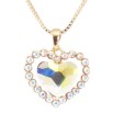 Кулон Xuping 18K с кр-ми Swarovski на цепочке Сердце Aurore Boreale в обрамлении мелких кр-лов дл. 40-45см фото №3 Кулон Xuping 18K с кр-ми Swarovski на цепочке Сердце Aurore Boreale в обрамлении мелких кр-лов дл. 40-45см фото №3