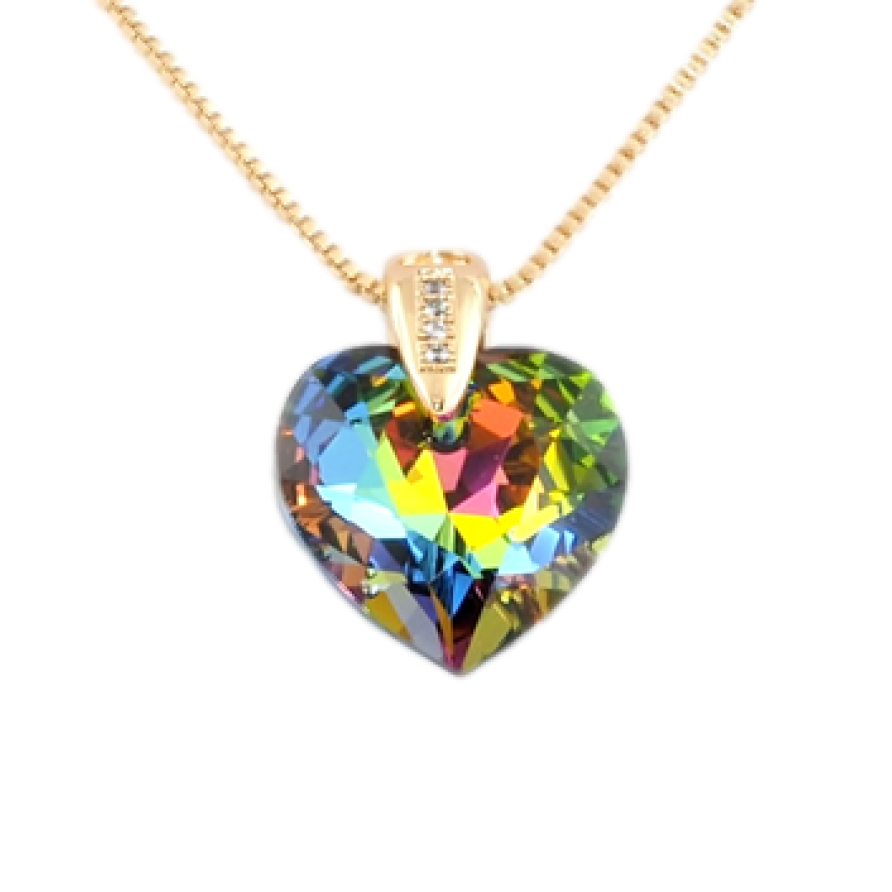 Кулон Xuping 18K с кр-ми Swarovski на цепочке Сердце кристалл Capri Blue дл. 39-44см х 1мм фото №1 Кулон Xuping 18K с кр-ми Swarovski на цепочке Сердце кристалл Capri Blue дл. 39-44см х 1мм фото №1