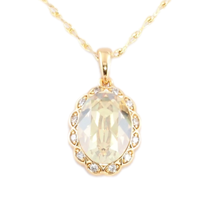 Кулон Xuping 18K с кр-ми Swarovski на цепочке Медальон с кристаллом Golden Shadow дл. 40-45см х фото №5 Кулон Xuping 18K с кр-ми Swarovski на цепочке Медальон с кристаллом Golden Shadow дл. 40-45см х фото №5