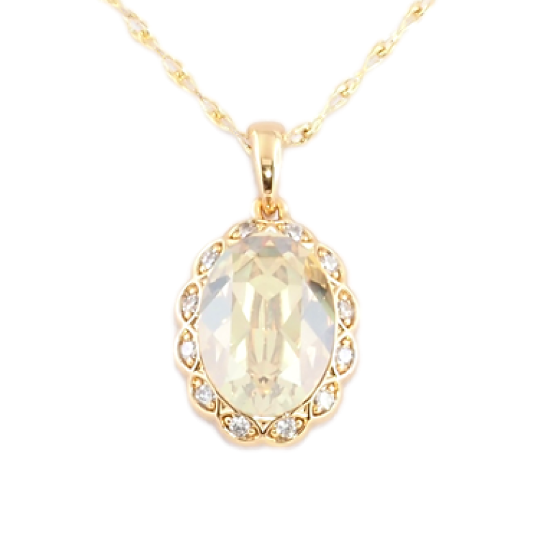 Кулон Xuping 18K з кр-ми Swarovski на ланцюжку Медальйон з кристалом Golden Shadow дл. 40-45см х фото №1 Кулон Xuping 18K з кр-ми Swarovski на ланцюжку Медальйон з кристалом Golden Shadow дл. 40-45см х фото №1