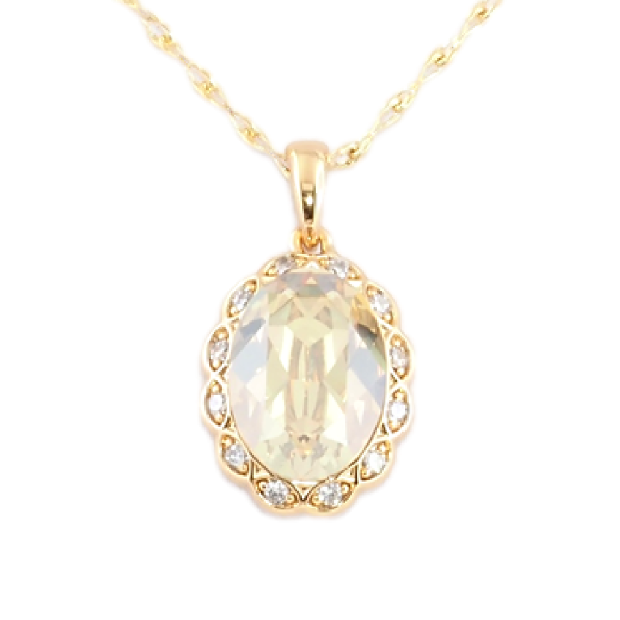 Кулон Xuping 18K с кр-ми Swarovski на цепочке Медальон с кристаллом Golden Shadow дл. 40-45см х фото №1 Кулон Xuping 18K с кр-ми Swarovski на цепочке Медальон с кристаллом Golden Shadow дл. 40-45см х фото №1