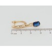 Серьги Xuping Позолота 18K английский замок Подвески с синими фианитами фото №2 Серьги Xuping Позолота 18K английский замок Подвески с синими фианитами фото №2