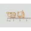 Серьги Xuping Позолота 18K английский замок Замочки с узором цирконием фото №2