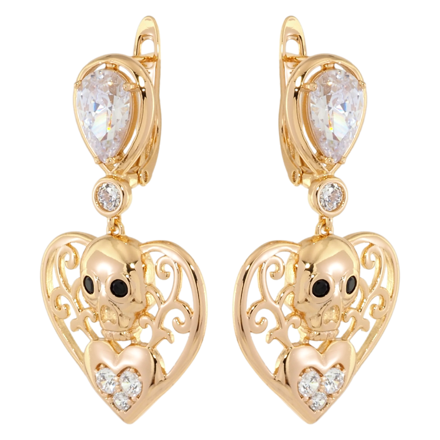 Серьги Xuping Позолота 18K английский замок Подвески декоративные сердечки фото №1 Серьги Xuping Позолота 18K английский замок Подвески декоративные сердечки фото №1