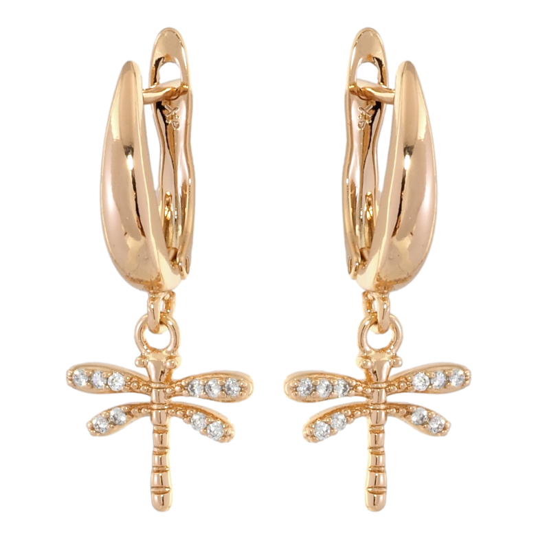 Сережки Xuping Позолота 18K англійський замок Бабки фото №15 Сережки Xuping Позолота 18K англійський замок Бабки фото №15