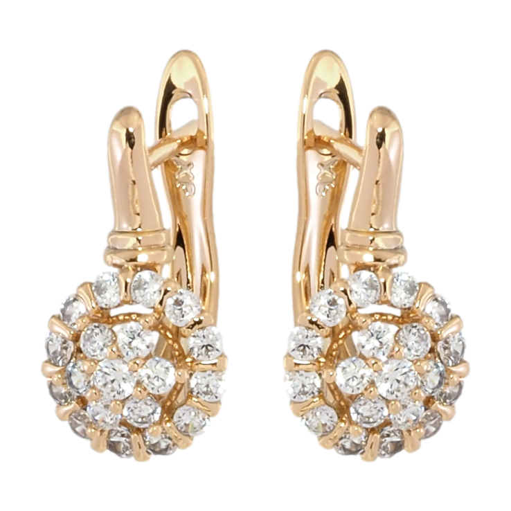 Серьги Xuping Позолота 18K английский замок Инкрустация цирконием фото №9