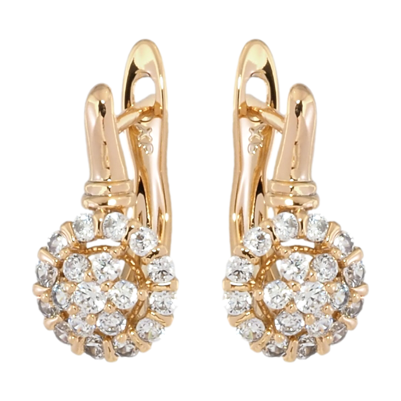 Серьги Xuping Позолота 18K английский замок Инкрустация цирконием фото №12