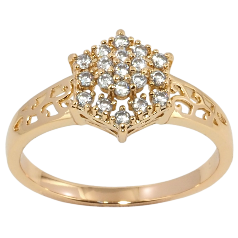 Каблучка Xuping Позолота 18K Інкрустація цирконієм фото №6 Каблучка Xuping Позолота 18K Інкрустація цирконієм фото №6