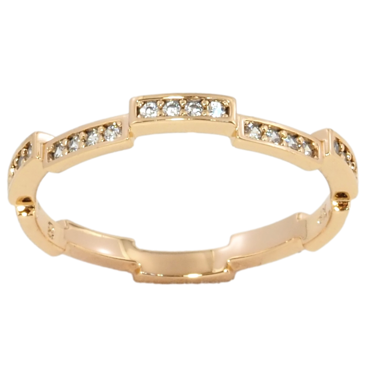 Каблучка Xuping Позолота 18K Доріжки цирконію фото №4 Каблучка Xuping Позолота 18K Доріжки цирконію фото №4