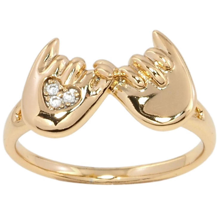 Каблучка Xuping Позолота 18K Клятва мізинцями фото №16