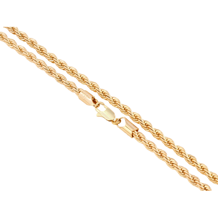 Ланцюжок Xuping Позолота 18K Плетіння Мотузка довжина 50см х 4мм фото №8 Ланцюжок Xuping Позолота 18K Плетіння Мотузка довжина 50см х 4мм фото №8