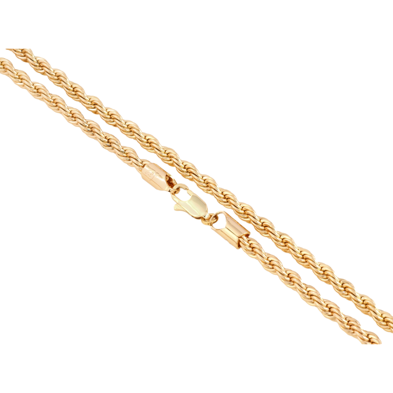 Ланцюжок Xuping Позолота 18K Плетіння Мотузка довжина 50см х 4мм фото №3 Ланцюжок Xuping Позолота 18K Плетіння Мотузка довжина 50см х 4мм фото №3