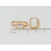Сережки Xuping Позолота 18K колечка Овали з райдужними фіанітами фото №2 Сережки Xuping Позолота 18K колечка Овали з райдужними фіанітами фото №2