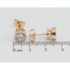 Сережки Xuping Позолота 18K пусети Кристал в обідковій оправі ø 8мм фото №2 Сережки Xuping Позолота 18K пусети Кристал в обідковій оправі ø 8мм фото №2