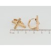 Серьги Xuping Позолота 18K колечки Крестики с цирконием фото №2 Серьги Xuping Позолота 18K колечки Крестики с цирконием фото №2
