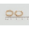 Сережки Xuping Позолота 18K колечка Декоративні доріжки цирконію фото №2 Сережки Xuping Позолота 18K колечка Декоративні доріжки цирконію фото №2