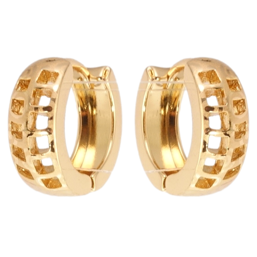 Сережки Xuping Позолота 18K колечки Різний орнамент з напиленням фото №1 Сережки Xuping Позолота 18K колечки Різний орнамент з напиленням фото №1