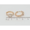 Сережки Xuping Позолота 18K колечка Інкрустація цирконієм фото №2