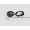 Сережки Xuping Позолота Black (чорне золото) колечка Візерунок з чорним цирконієм фото №2 Сережки Xuping Позолота Black (чорне золото) колечка Візерунок з чорним цирконієм фото №2