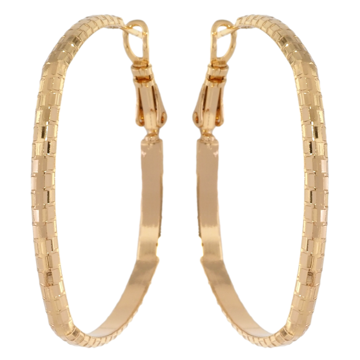 Серьги Xuping Позолота 18K итальянский замок Квадратные с узором фото №16