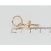 Серьги Xuping Позолота 18K подвески на колечках Крестики с цирконием фото №2