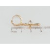 Серьги Xuping Позолота 18K подвески на колечках Крестики с цирконием фото №2