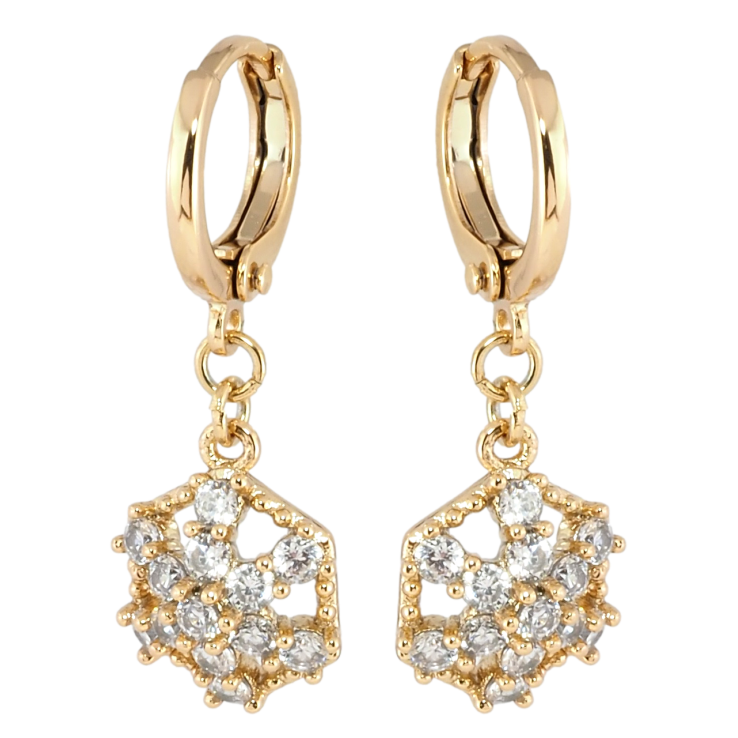 Серьги Xuping Позолота 18K подвески на колечках Звезды из циркония фото №22 Серьги Xuping Позолота 18K подвески на колечках Звезды из циркония фото №22