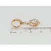 Серьги Xuping Позолота 18K подвески на колечках Цветочки с цирконием фото №2