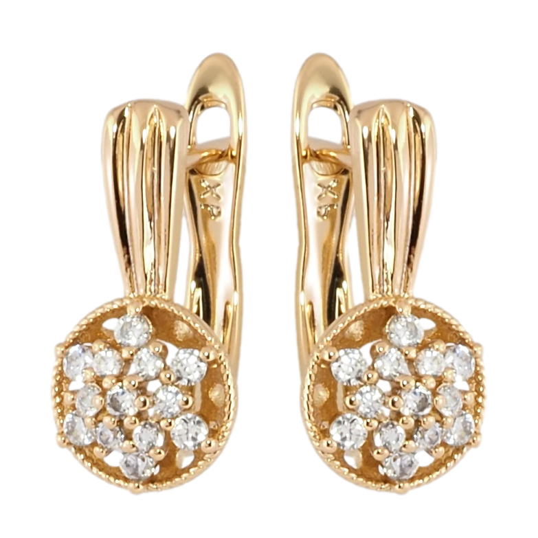 Сережки Xuping Позолота 18K англійський замок Зірочки з цирконієм фото №1 Сережки Xuping Позолота 18K англійський замок Зірочки з цирконієм фото №1