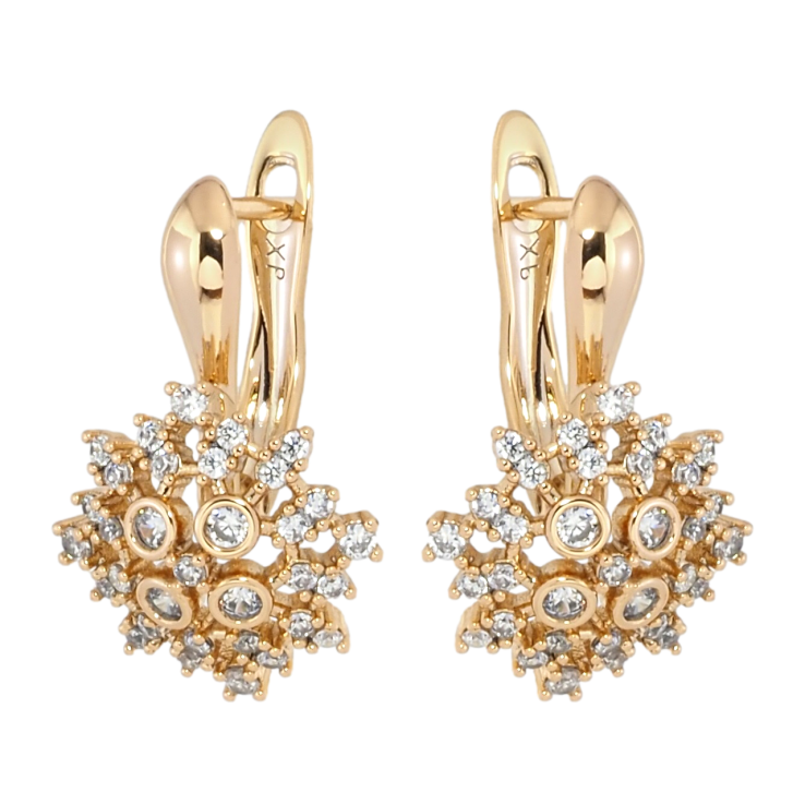 Серьги Xuping Позолота 18K английский замок Инкрустация цирконием фото №6