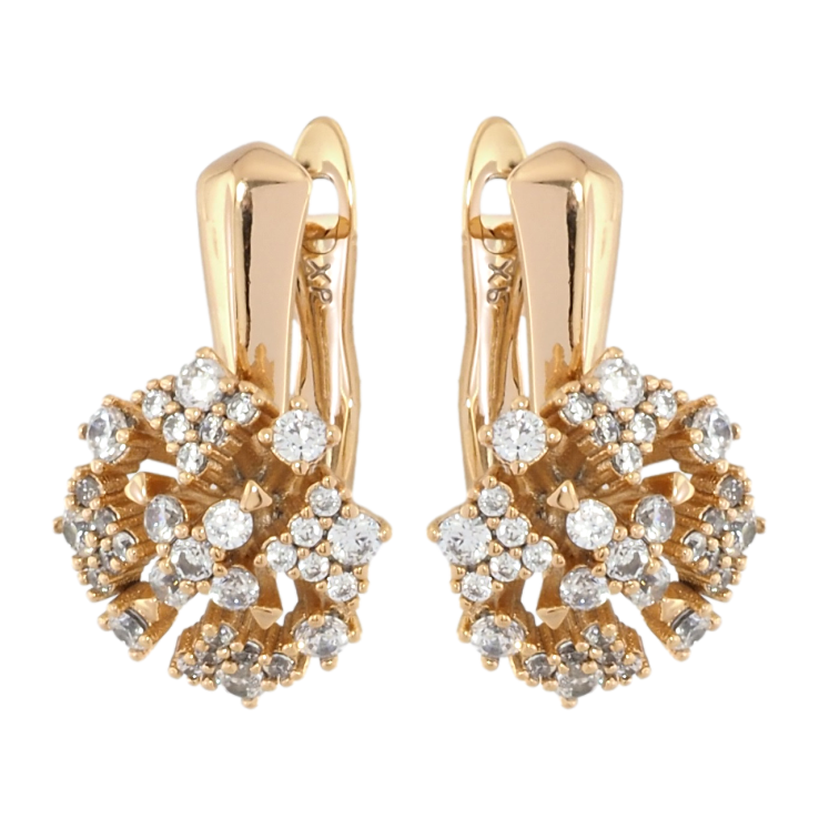Серьги Xuping Позолота 18K английский замок Инкрустация цирконием фото №16