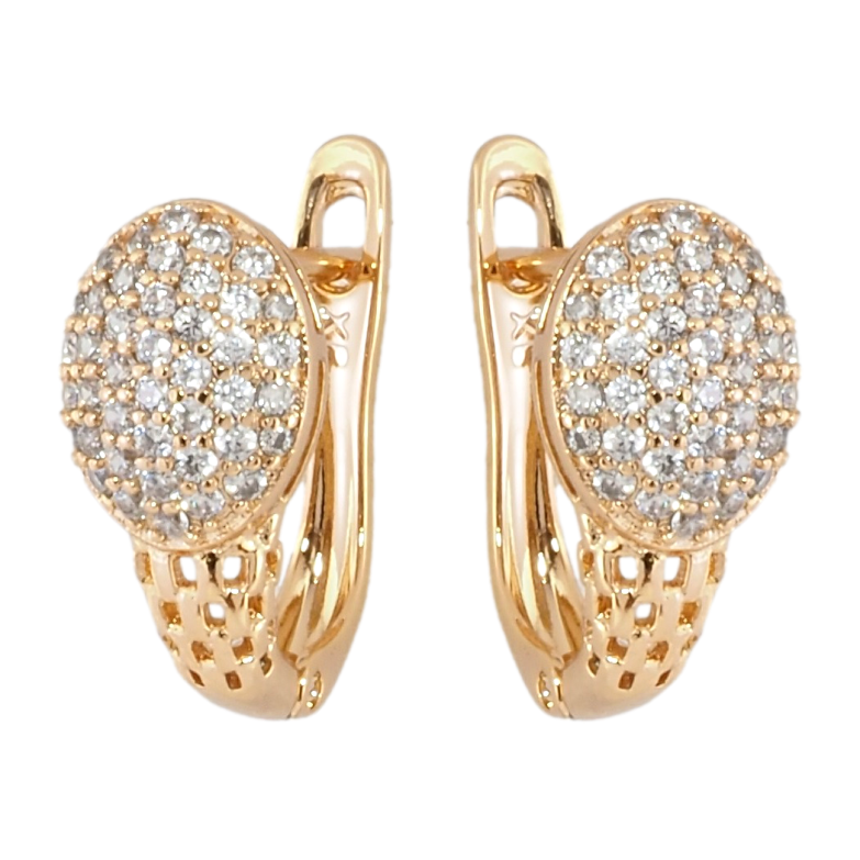 Серьги Xuping Позолота 18K английский замок Инкрустация цирконием фото №9
