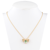 Кулон Xuping колір 18K з кр-ми Swarovski на ланцюжку Мушка з кристалом Aquamarine довжина 40-45см х 1мм фото №2