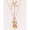 Кулон Xuping колір 18K з кр-ми Swarovski на ланцюжку Куб Vitrail Medium з морською зіркою довжина 40-45см фото №3