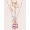 Кулон Xuping колір 18K з кр-ми Swarovski на ланцюжку Кристальний куб Tanzanite довжина 40-45см фото №4