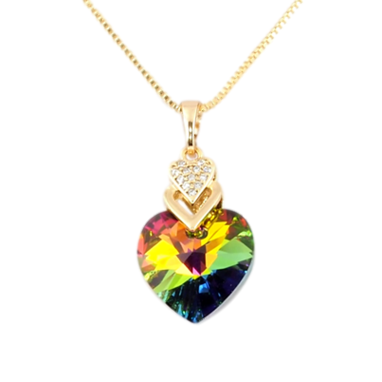 Кулон Xuping 18K з кр-ми Swarovski на ланцюжку Серце з кристалом Vitrail Medium дл. 40,5-46см х 1мм фото №18 Кулон Xuping 18K з кр-ми Swarovski на ланцюжку Серце з кристалом Vitrail Medium дл. 40,5-46см х 1мм фото №18
