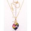 Кулон Xuping 18K с кр-ми Swarovski на цепочке Сердечки с кристаллом Vitrail Medium дл. 40,5-46см х 1мм фото №4 Кулон Xuping 18K с кр-ми Swarovski на цепочке Сердечки с кристаллом Vitrail Medium дл. 40,5-46см х 1мм фото №4