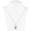 Кулон Xuping 18K с кр-ми Swarovski на цепочке Сердечки с кристаллом Paradise Shine дл. 40,5-46см х 1мм фото №2