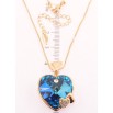 Кулон Xuping 18K з кр-ми Swarovski на ланцюжку Серця з кристалом Capri Blue дл. 40-45см х 1мм фото №4 Кулон Xuping 18K з кр-ми Swarovski на ланцюжку Серця з кристалом Capri Blue дл. 40-45см х 1мм фото №4