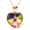 Кулон Xuping 18K с кр-ми Swarovski на цепочке Сердечки с кристаллом Vitrail Medium дл. 40-45см х 1мм фото №3 Кулон Xuping 18K с кр-ми Swarovski на цепочке Сердечки с кристаллом Vitrail Medium дл. 40-45см х 1мм фото №3