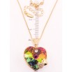 Кулон Xuping 18K с кр-ми Swarovski на цепочке Сердечки с кристаллом Vitrail Medium дл. 40-45см х 1мм фото №4 Кулон Xuping 18K с кр-ми Swarovski на цепочке Сердечки с кристаллом Vitrail Medium дл. 40-45см х 1мм фото №4