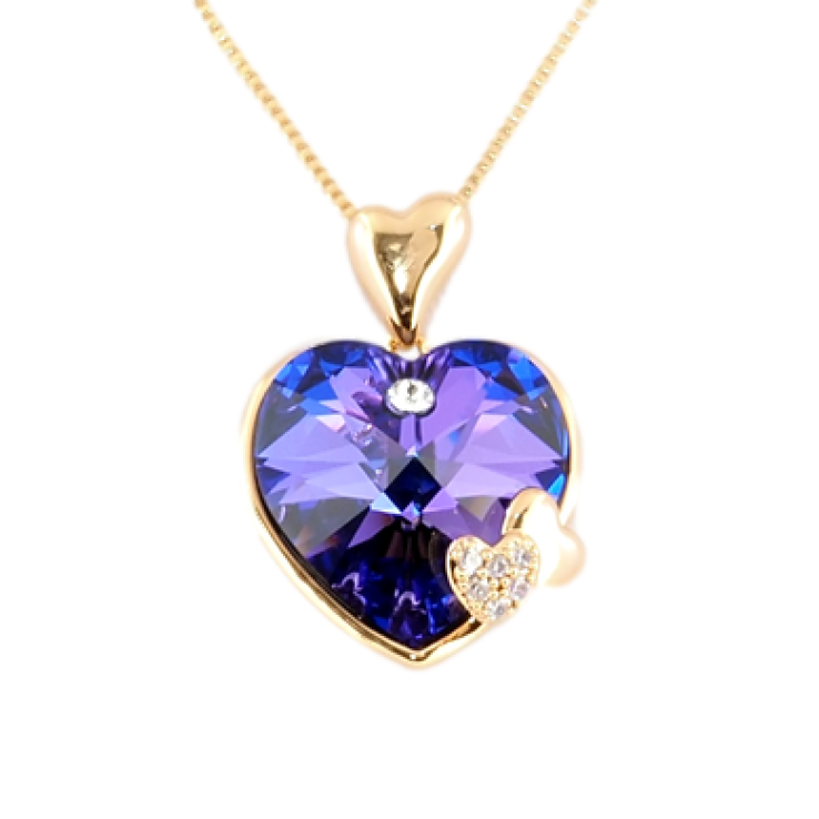 Кулон Xuping 18K с кр-ми Swarovski на цепочке Сердечки с кристаллом Heliotrope дл. 41,5-46,5см х 1мм фото №6 Кулон Xuping 18K с кр-ми Swarovski на цепочке Сердечки с кристаллом Heliotrope дл. 41,5-46,5см х 1мм фото №6